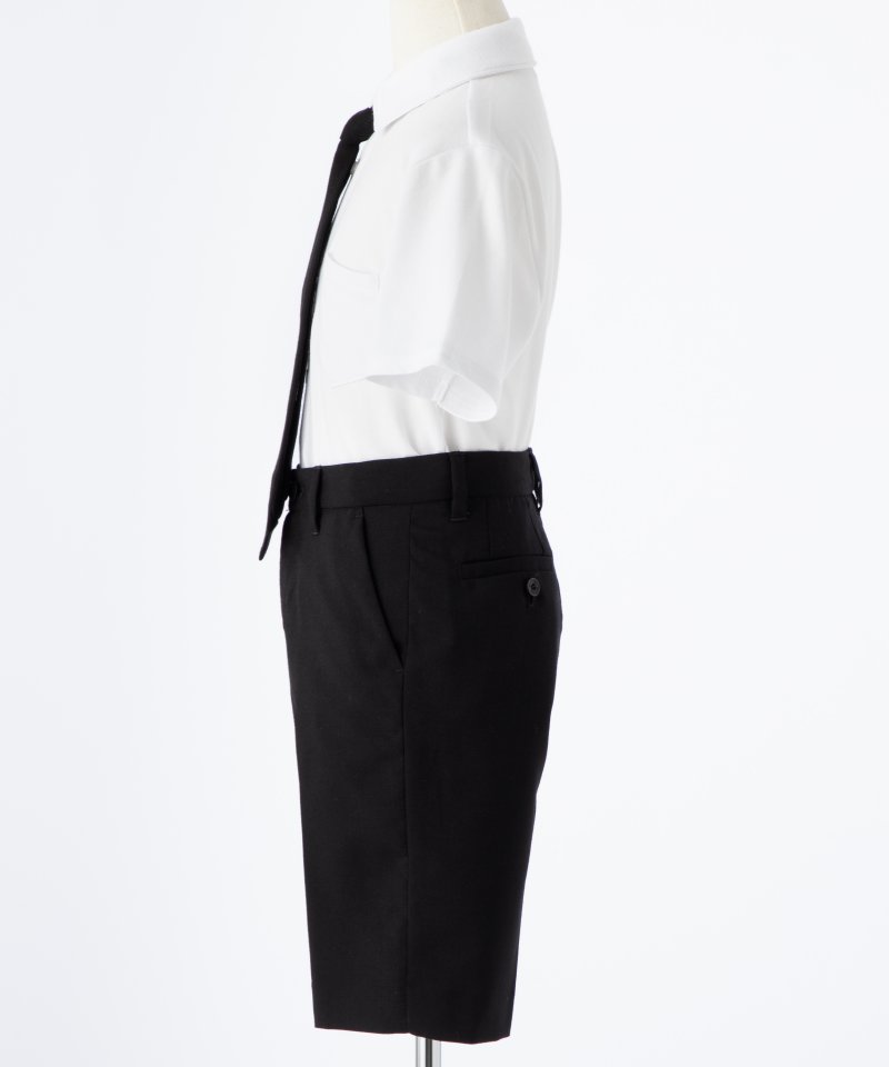 コムサイズム【キッズ】ネクタイ付半袖シャツ&フォーマルパンツセットアップ/130㎝