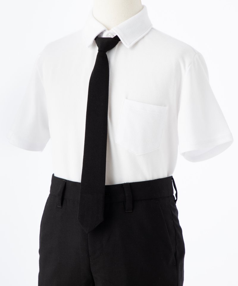 コムサイズム【キッズ】ネクタイ付半袖シャツ&フォーマルパンツセットアップ/130㎝