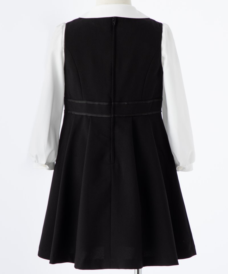 ショパン【キッズ】Aラインワンピース&ブラウス・カーディガンセット/130㎝