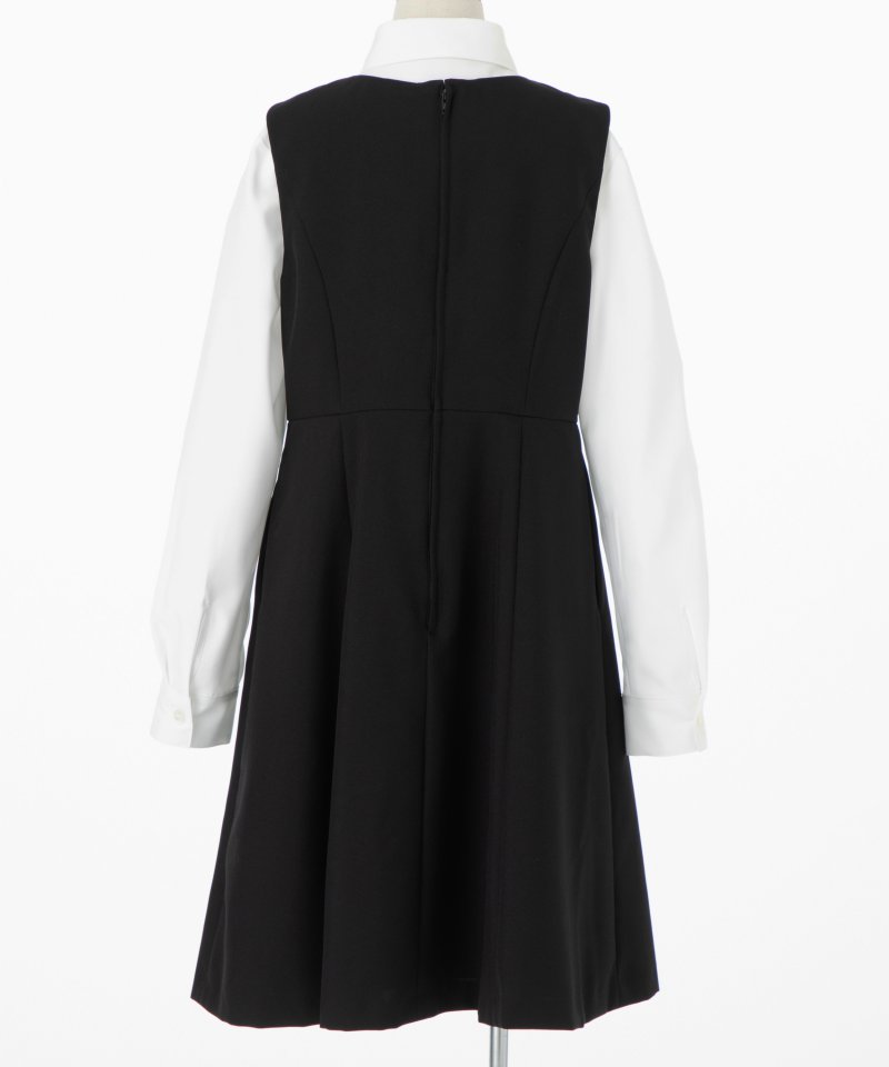 ショパン【キッズ】リボン付きブラウス&ピンタックAラインワンピース/150㎝ ショパン【キッズ】リボン付きブラウス&ピンタックAラインワンピース/150㎝