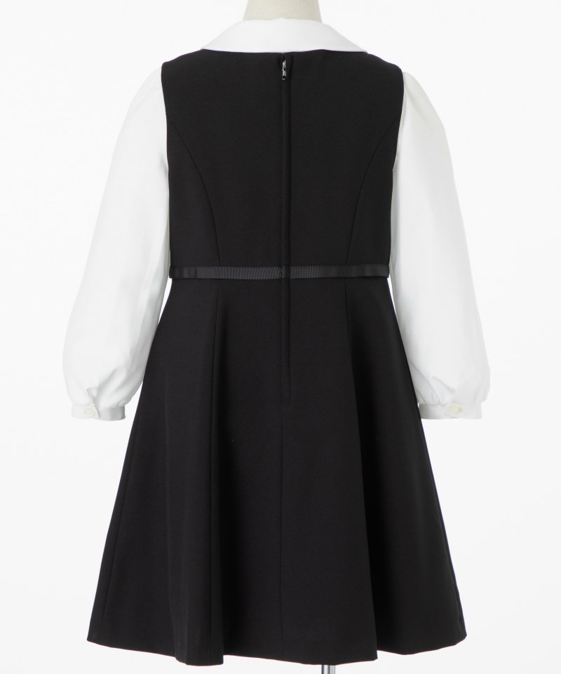 ショパン【キッズ】ラウンドカラーブラウス&ピンタックAラインワンピース/130㎝ ショパン【キッズ】ラウンドカラーブラウス&ピンタックAラインワンピース/130㎝