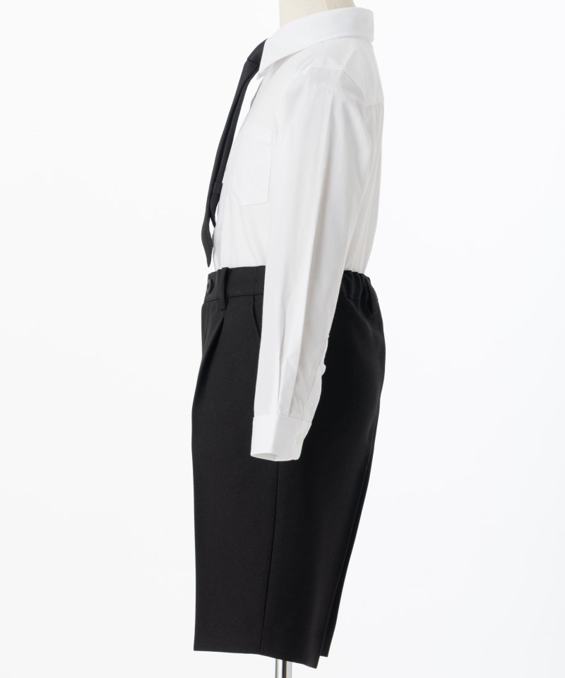 ショパン【キッズ】ネクタイ付・長袖シャツ&ヘリンボーン柄ハーフパンツ/130㎝