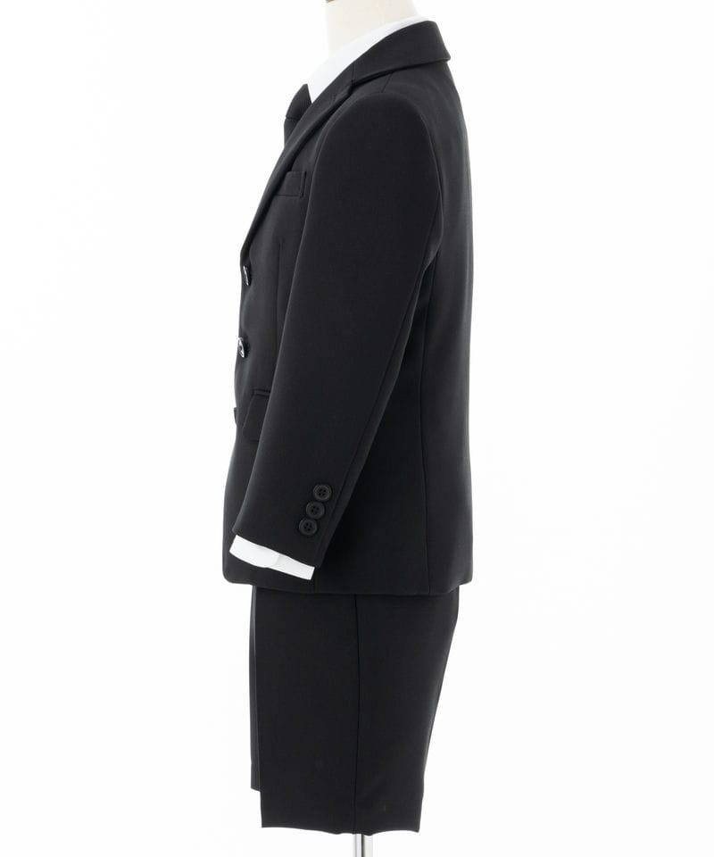 【キッズ】ヘリンボーンスーツセット　ブラック/110㎝