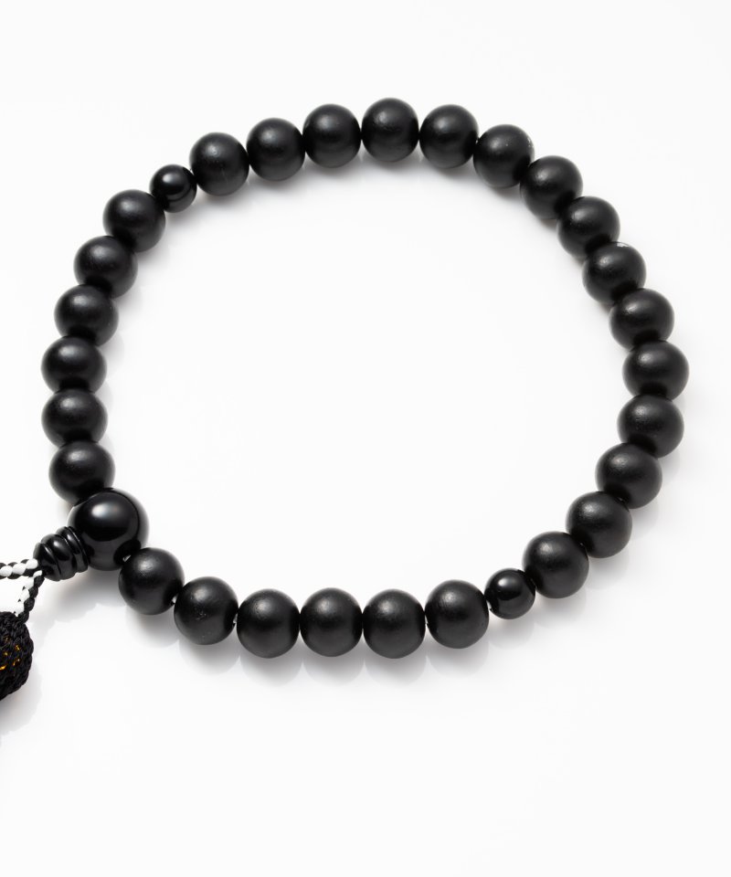 カレット　【メンズ】艶消黒壇・京念珠　ブラック