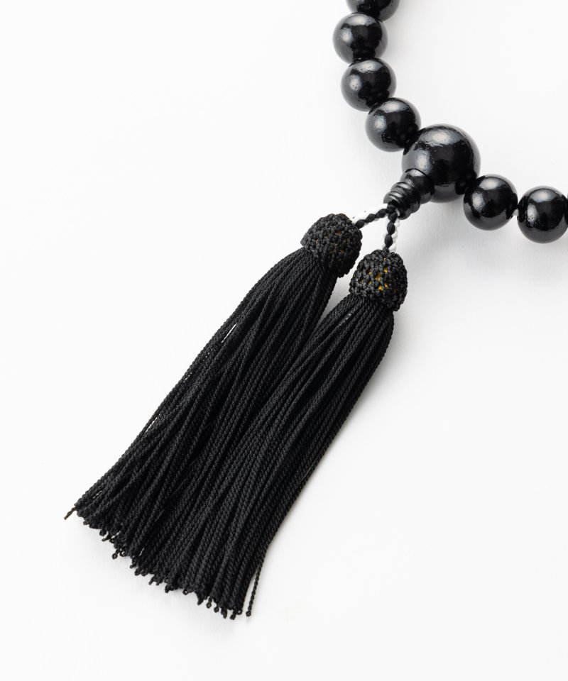 【メンズ】本黒檀・京念珠　ブラック