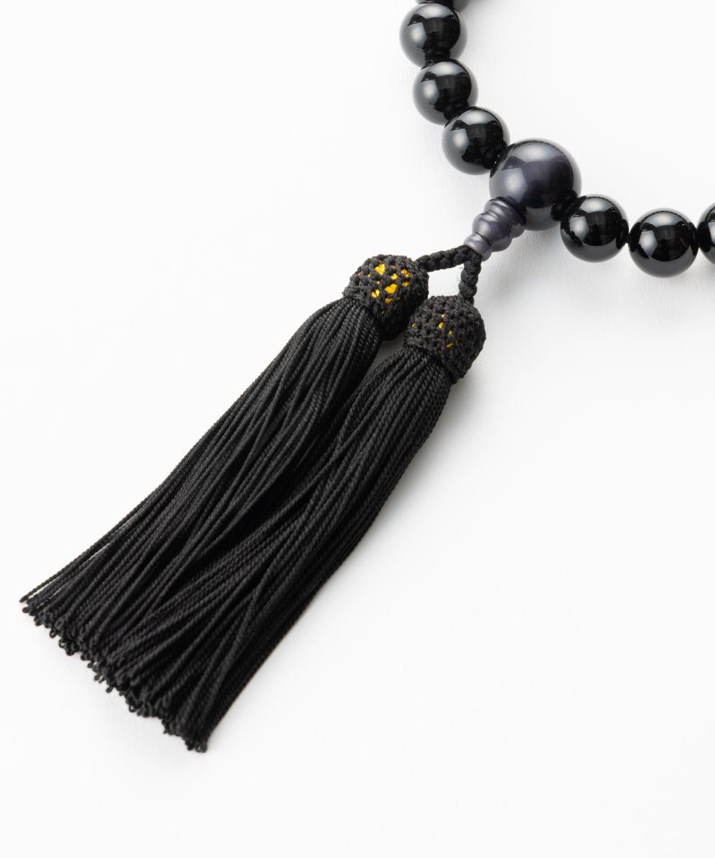 【メンズ】オニキス・天然石念珠　ブラック