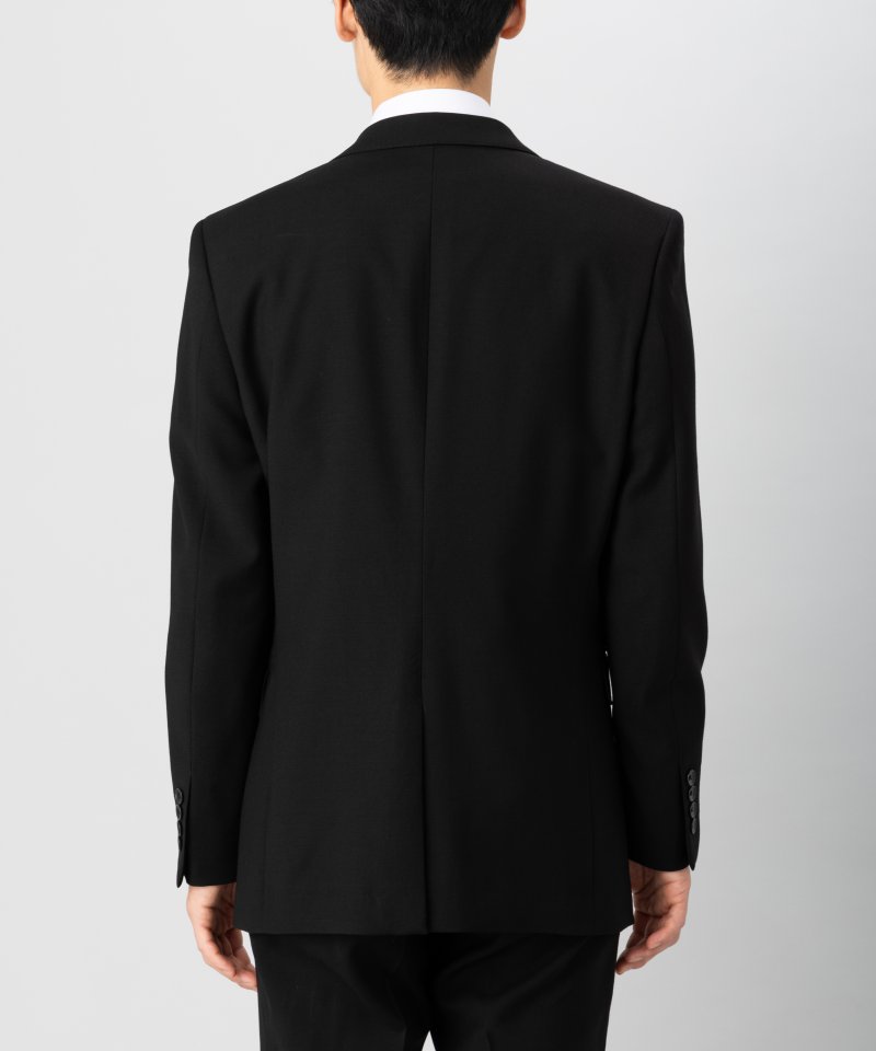 【メンズ準喪服3点セット】ウール100・2Bフォーマルスーツ&ネクタイセット/A7