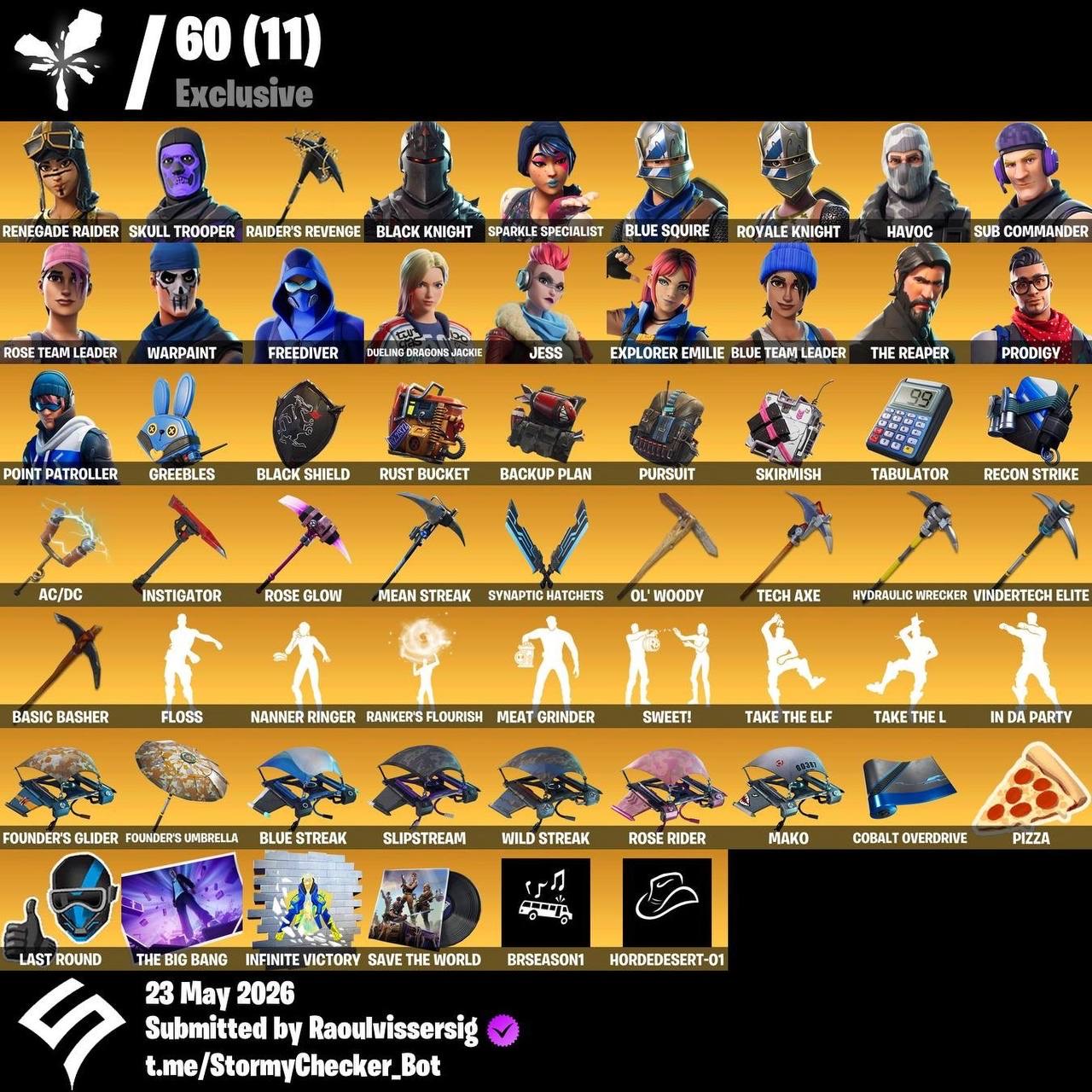 RENEGADE RAIDER X SKULL TROOPER X RAIDER X BLACK KNIGHT - Exclusives