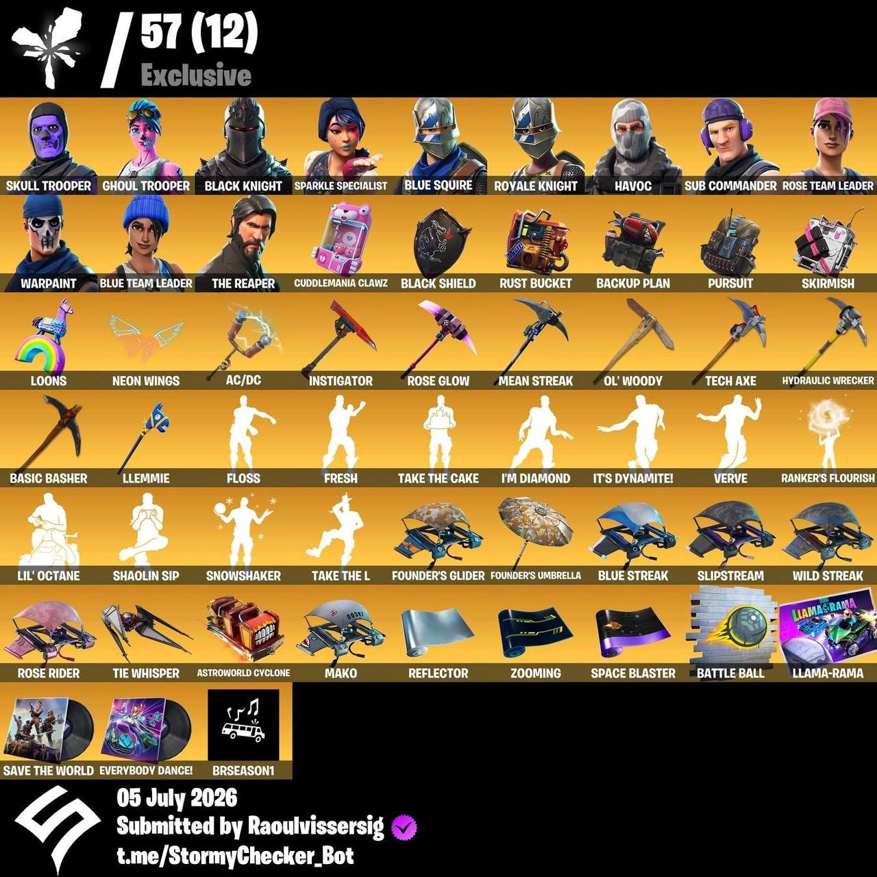 Skull trooper X Ghoul trooper X Black Knight - Exclusives
