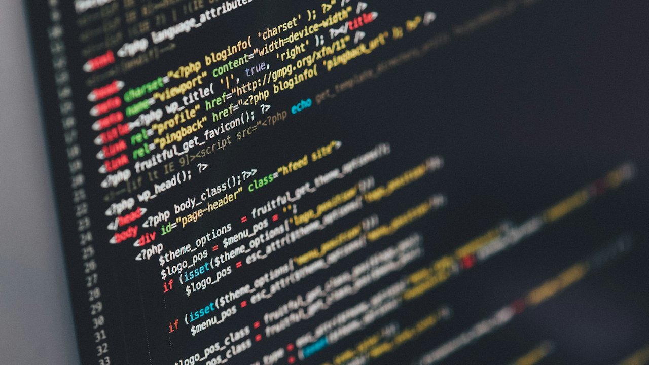 Lines of program code on a computer monitor.