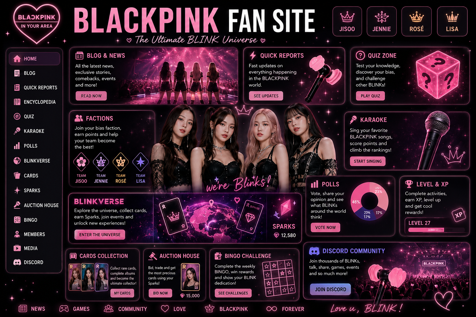 Bienvenue sur le Fan Site de BLACKPINK : L'Univers BLINK Ultime Construit par des Fans, pour des Fans