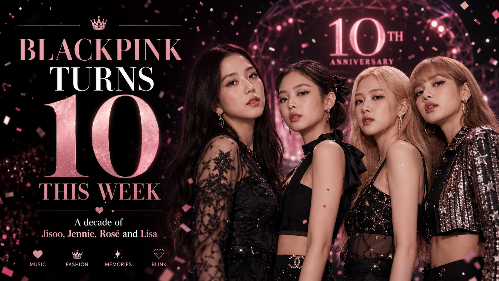블랙핑크 이번 주 10주년! 🎉