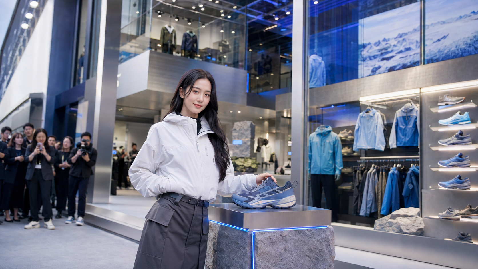 지수, 베이징 플래그십 스토어 오픈에서 Salomon 새 컬렉션 공개! 👟✨