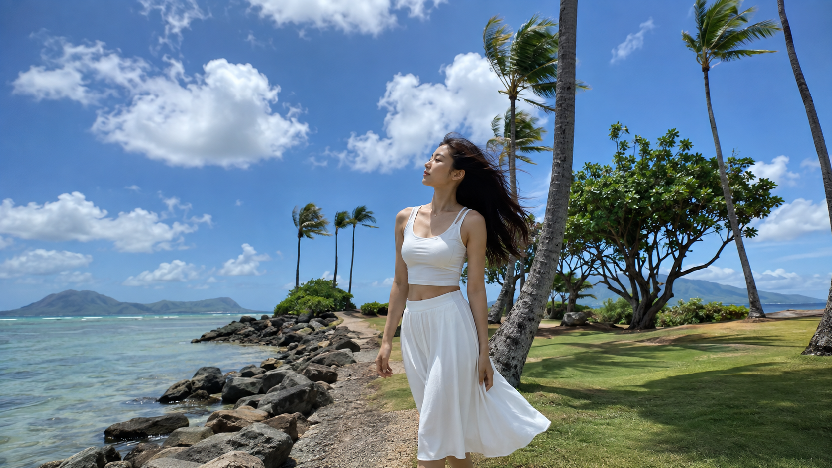 Les photos hawaïennes tout en blanc de JENNIE arrivent juste avant "Fallen Angel"