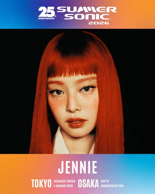 JENNIE, SUMMER SONIC 2026 헤드라이너 확정! 🔥