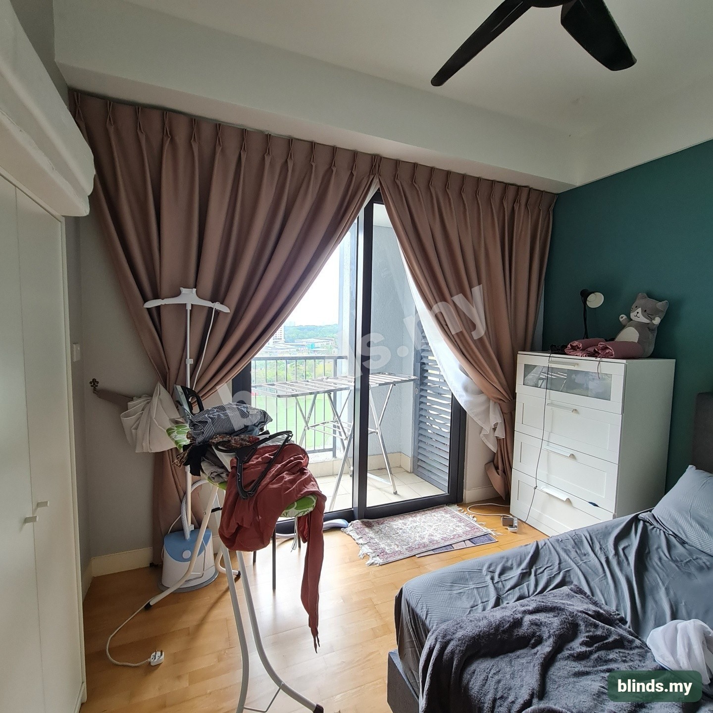 Before — Zebra blinds installation Malaysia