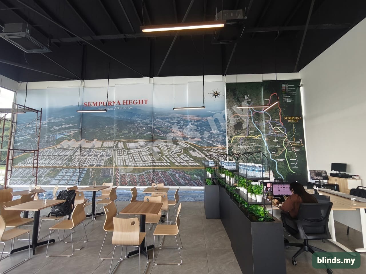 After — Roller blinds & Printing & Blackout installation Malaysia