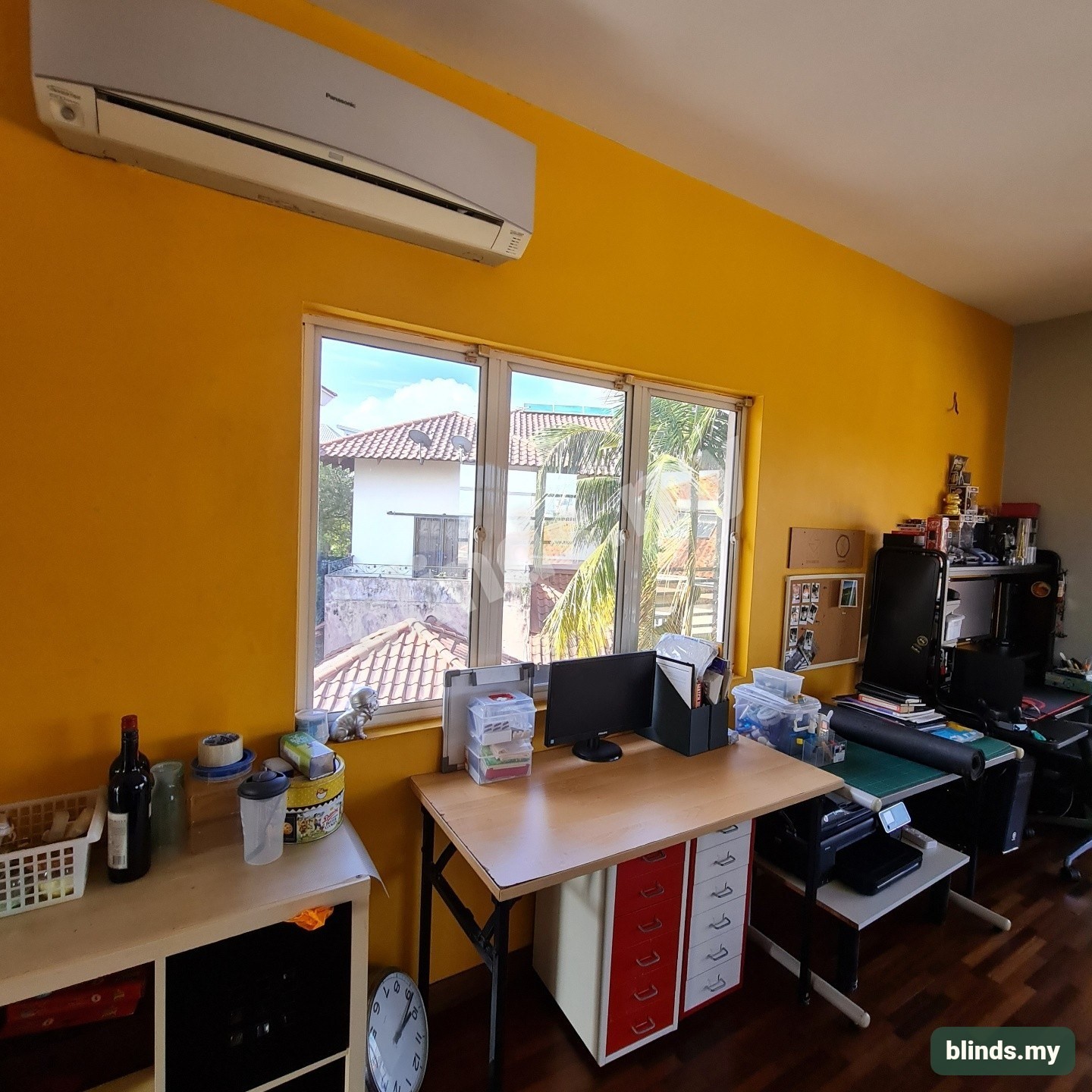 Before — Zebra blinds installation Malaysia