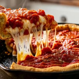 Deep-dish pizza