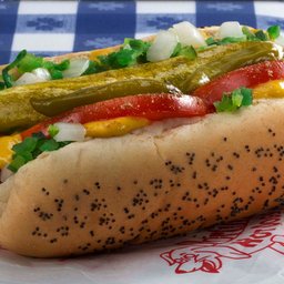 Chicago-style hot dog