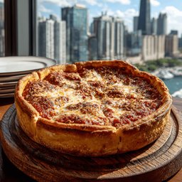 Deep-dish pizza
