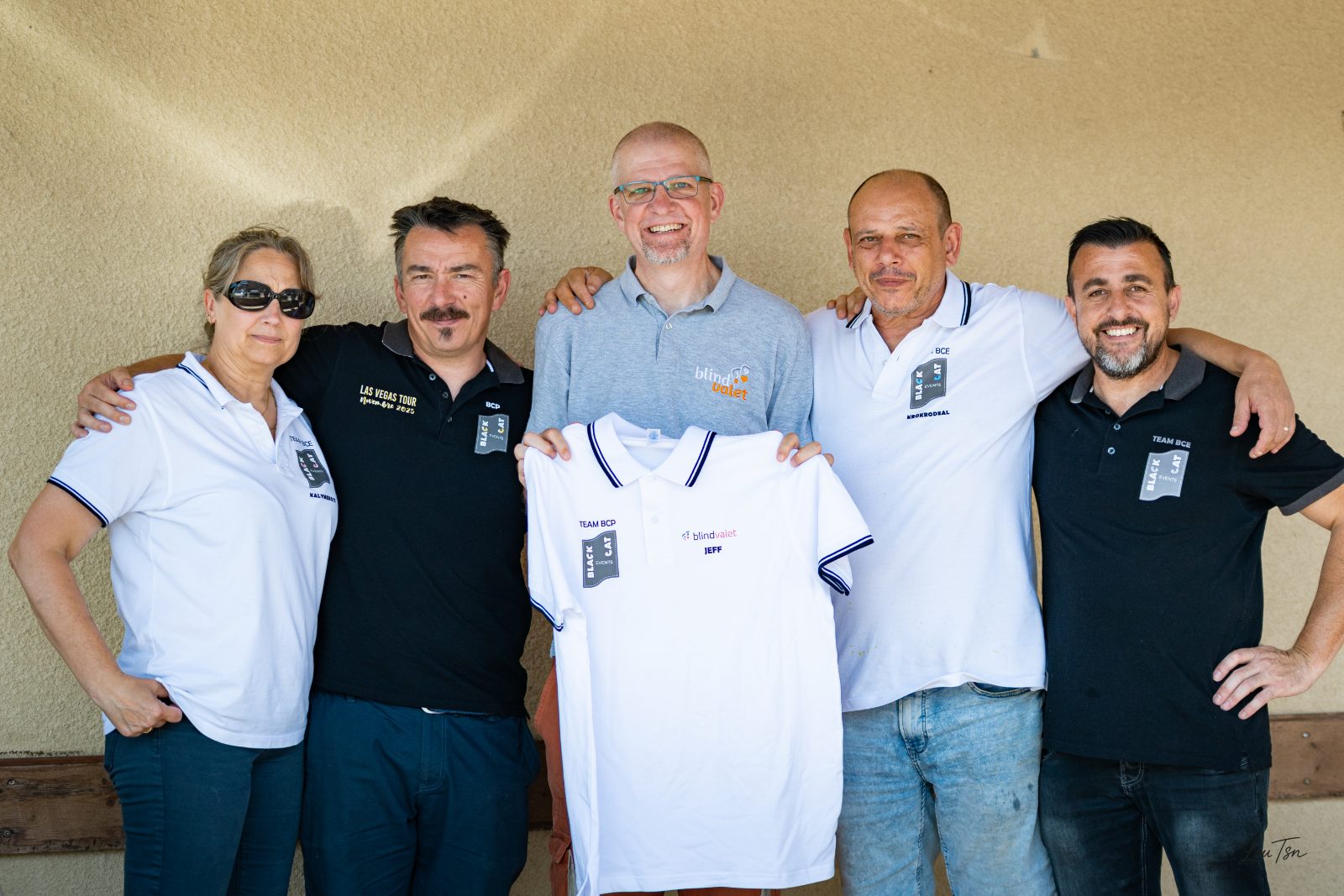 Les 4 Fondateurs avec Jeff (Founder de Blind Valet)