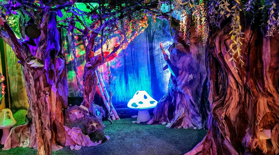 Concert venue with stage lights