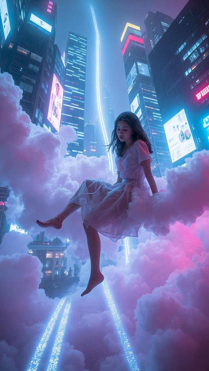 Cyberpunk  faceless video style example 1