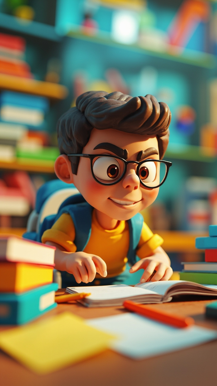 3D Cartoon faceless video style example 2