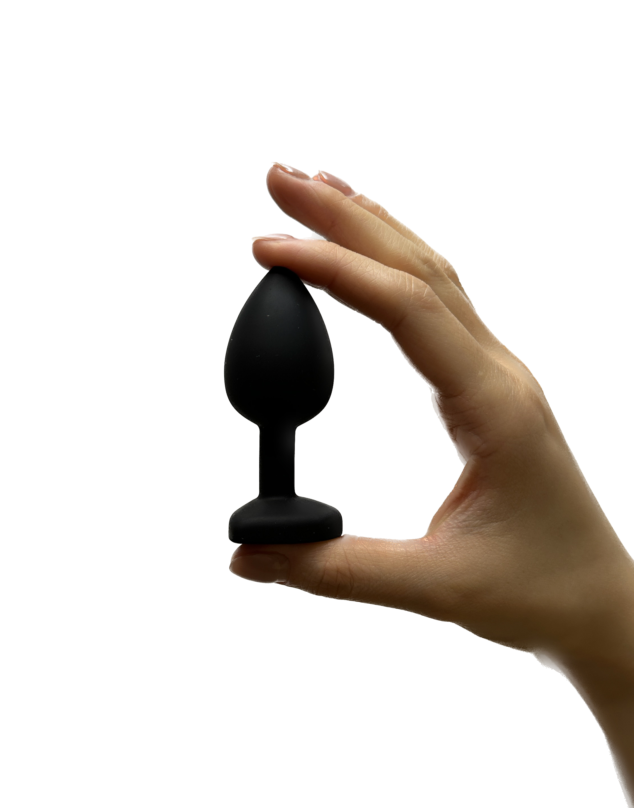 Black Silicone Diamond Heart Butt Plug In Small 2.8 Inch alternate