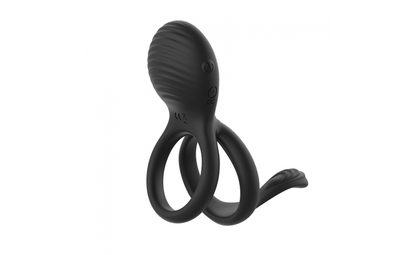 Dual Cock Ring Clitoral Vibrator