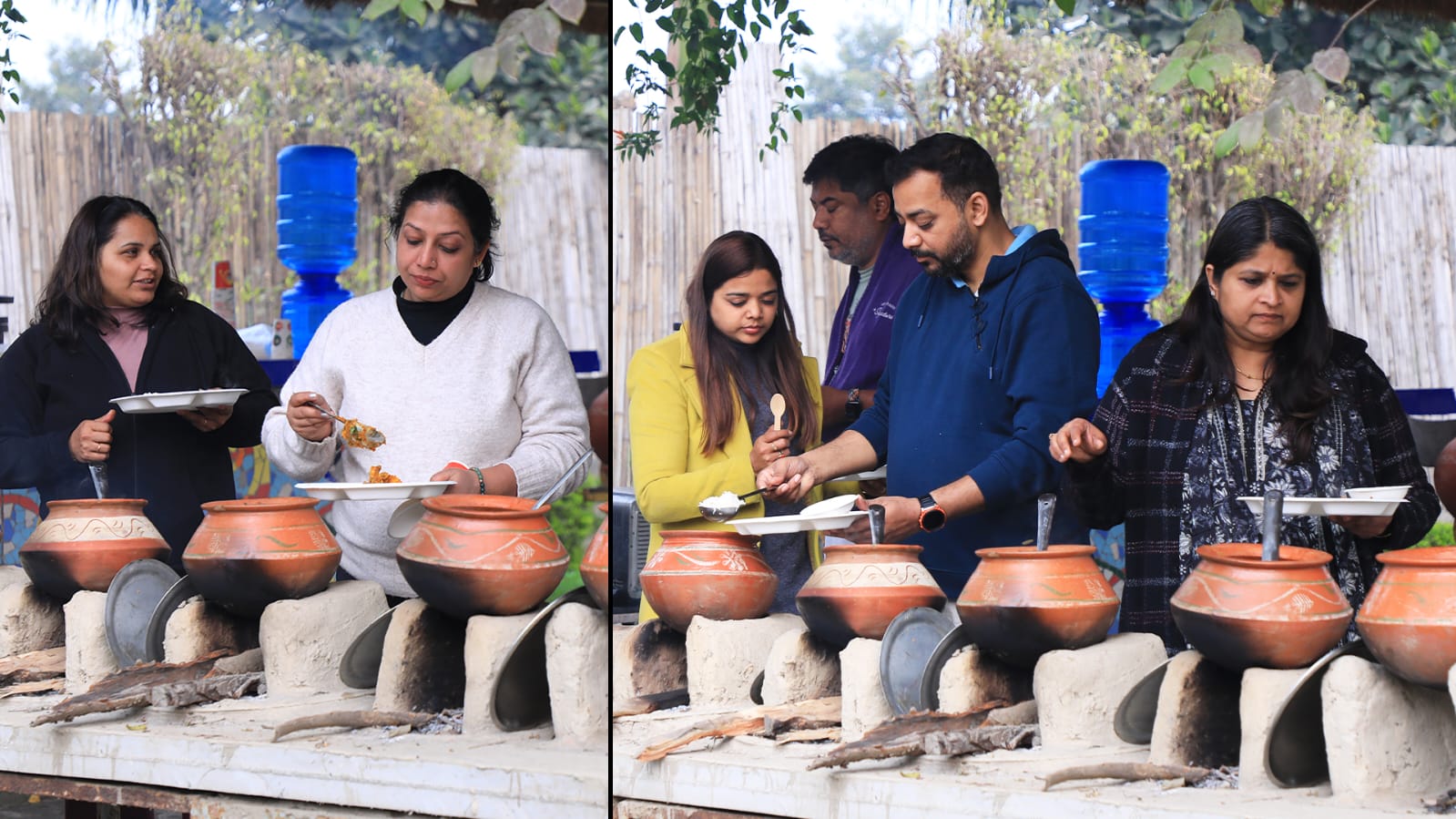 Candid moment of attendees laughing and enjoying the retreat.