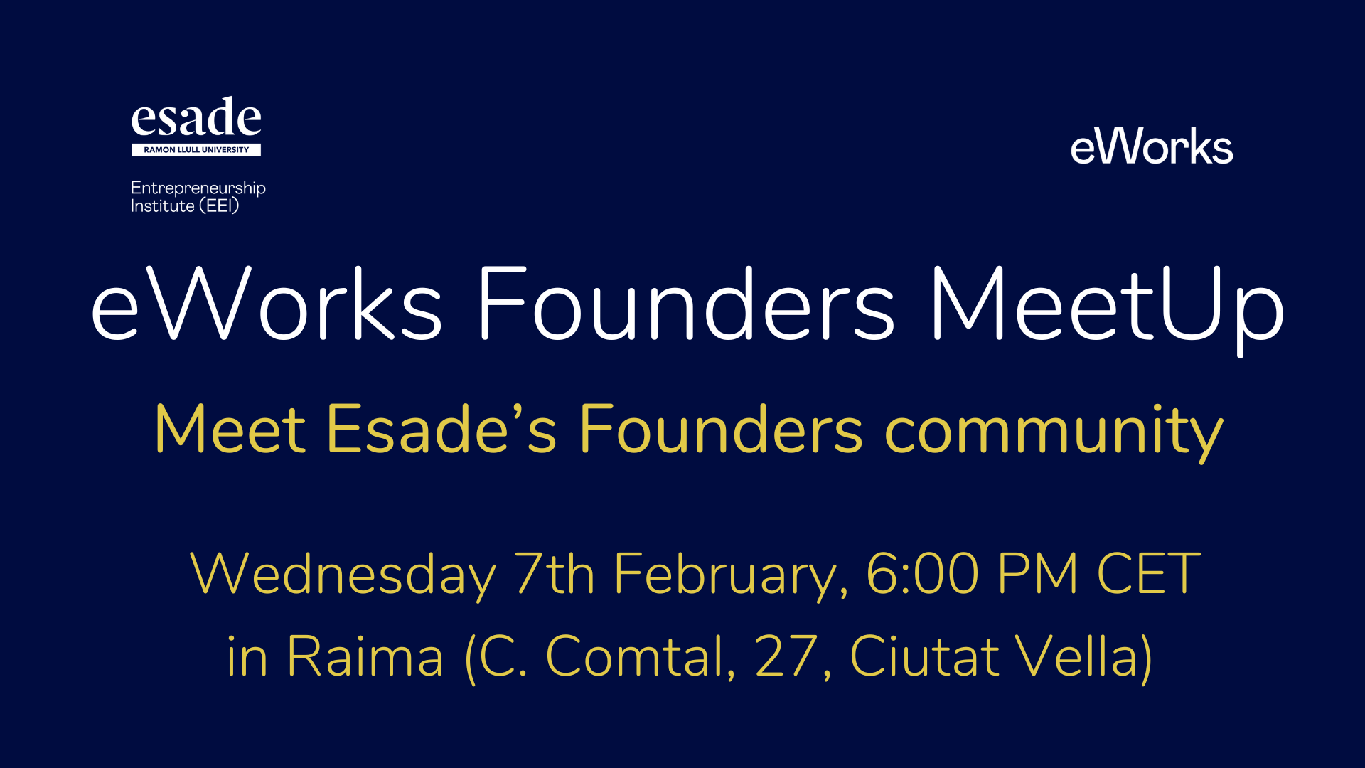 eWorks Founders Meetup cover