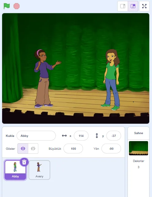 Sahne ve Kukla Ekleme