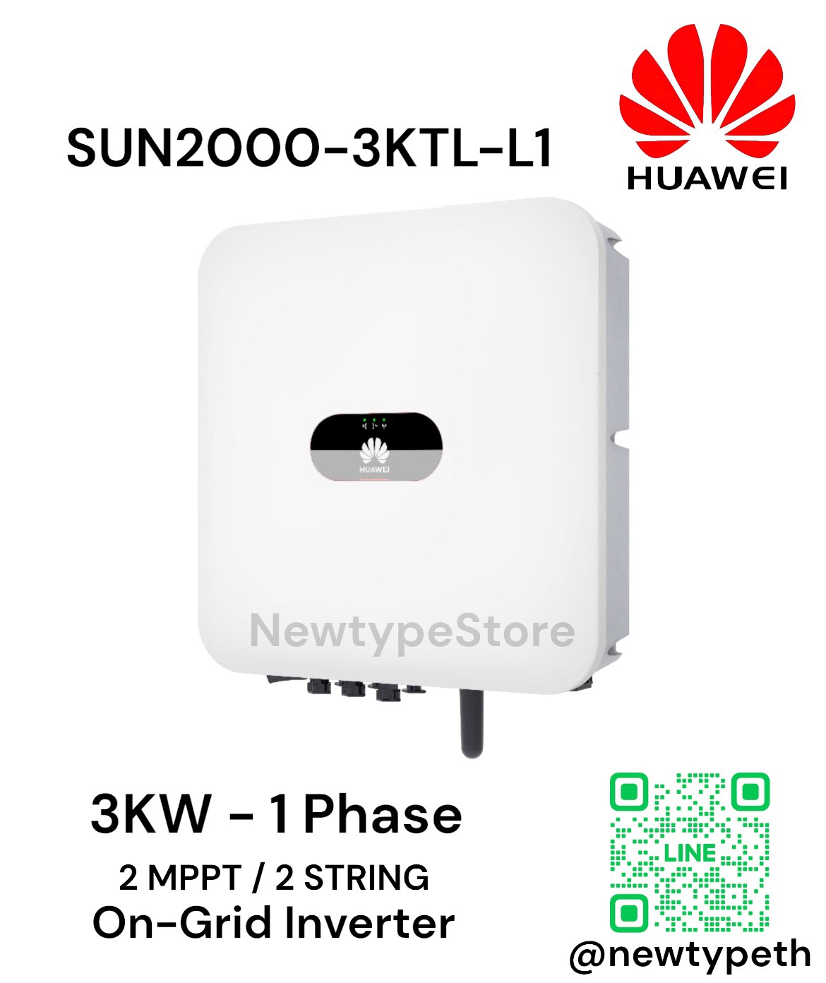 Inverter Huawei ขนาด 3KW ประเภท On-Grid