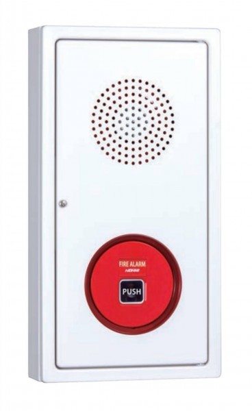 กล่องรวมอุปกรณ์แจ้งเหตุ ติดลอย นอกอาคาร กันน้ำ Nohmi FWLN007-R-P1W (Manual Call Point)
