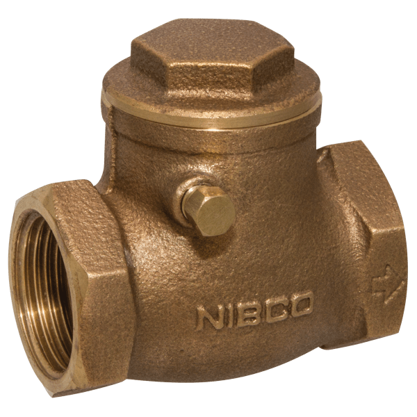 วาล์วกันกลับทองเหลือง เกลียว 300 PSI NIBCO NP-326 1/2" นิ้ว  (Check Valve)