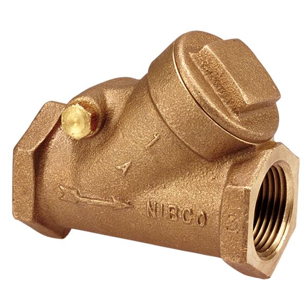 วาล์วกันกลับทองเหลือง PTFE Lead-Free เกลียว NIBCO T-413-Y-LF 3/4" นิ้ว (Swing Check Valve)