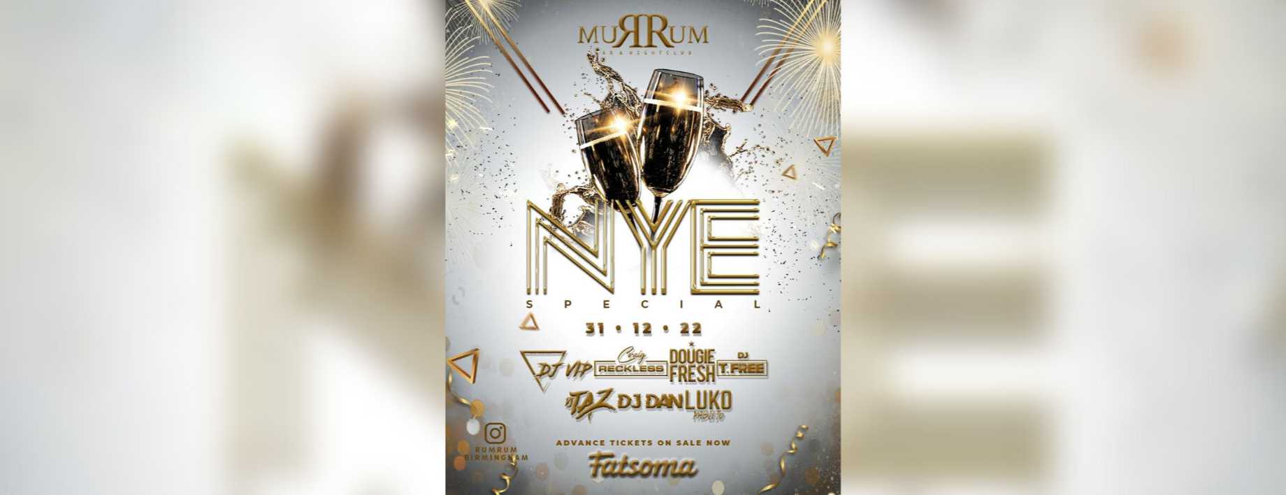 NEW YEARS EVE PARTY AT RUM RUM ARCADIAN