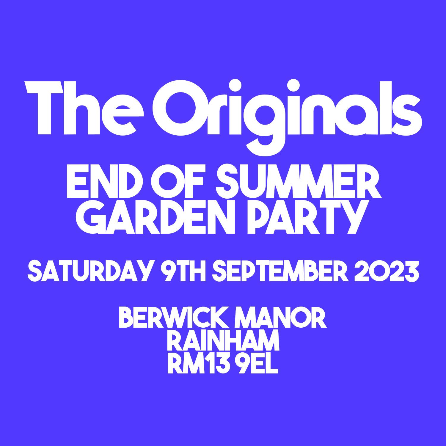 The Originals End Of Summer Garden Party