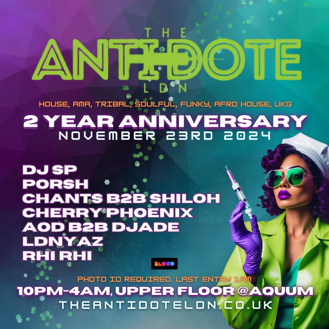 The Antidote LDN 2 year anniversary