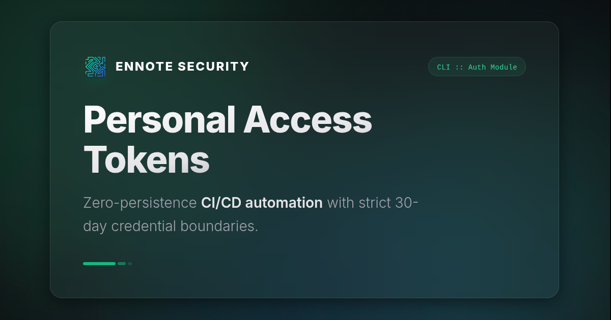 Personal Access Tokens, Headless CI/CD, and the 30-Day Hard Limit