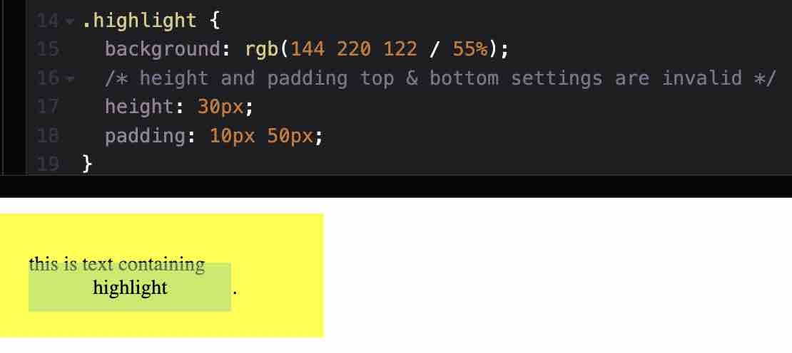 `height`和`padding`上下位置並沒有沒有被影響。