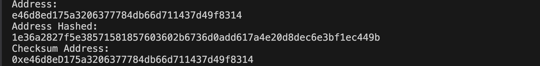 result checksum