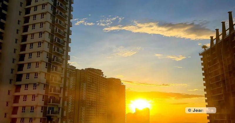 Sunrise view from the city