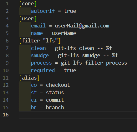 git gitconfig