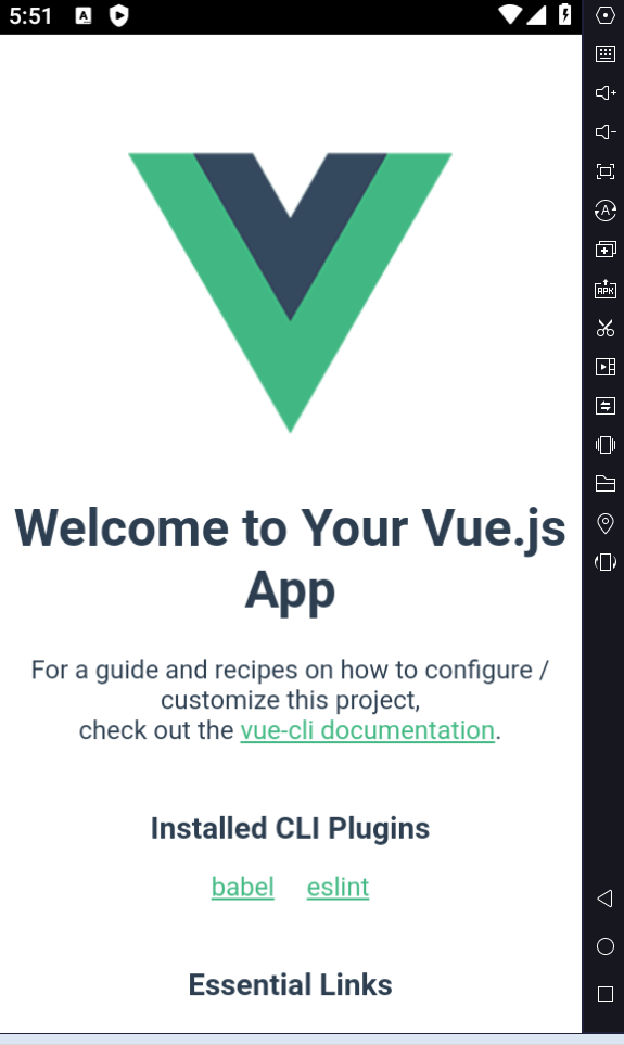 cordova to emulator Installation successful