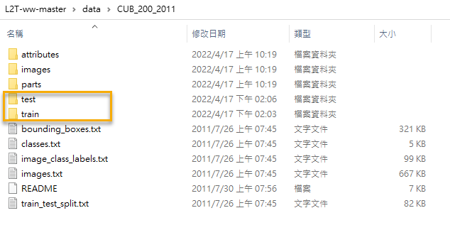 Split data - CUB200