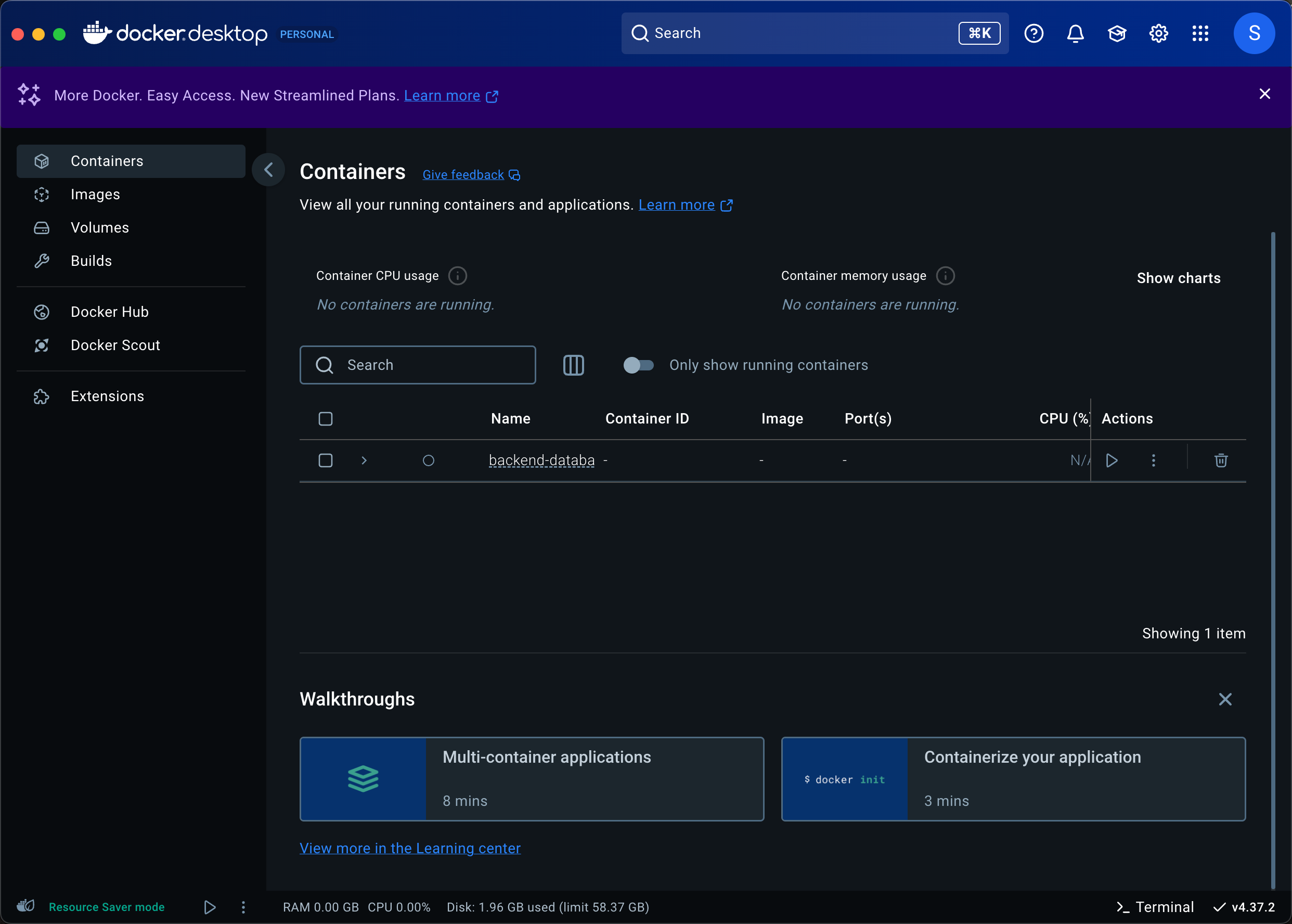 嘗試啟動 Docker Desktop
