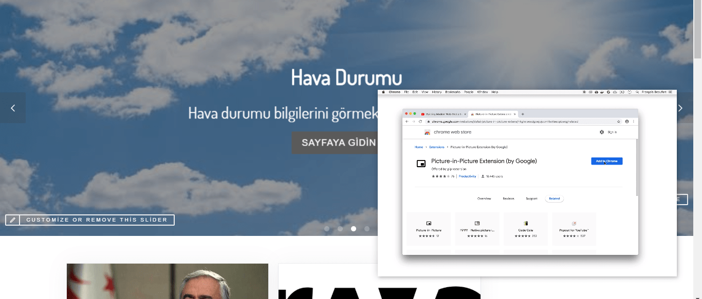 Chrome Pencere İçinde Pencere